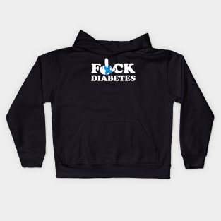 F*ck Diabetes Awareness Blue Ribbon Gift Kids Hoodie